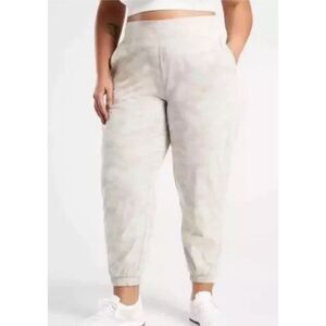 Athleta Brooklyn Camo Jogger Pants‎ Tan Cream Plus Size 26